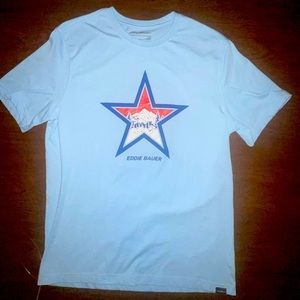 Eddie Bauer Short Sleeve T-Shirt Powder Blue size Large